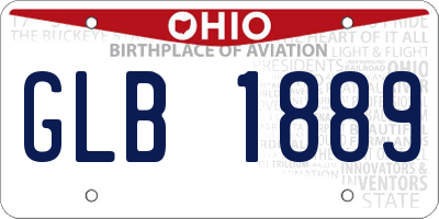 OH license plate GLB1889