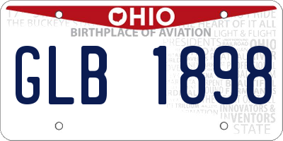 OH license plate GLB1898