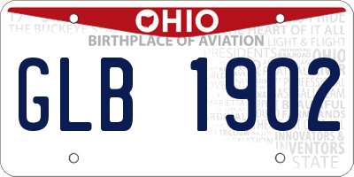 OH license plate GLB1902