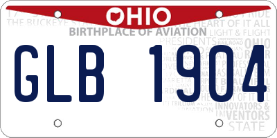 OH license plate GLB1904