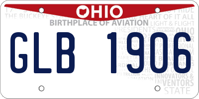 OH license plate GLB1906
