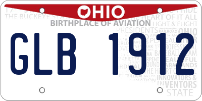 OH license plate GLB1912