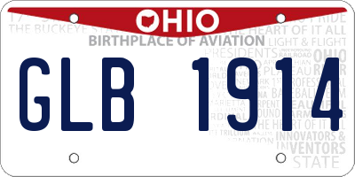 OH license plate GLB1914