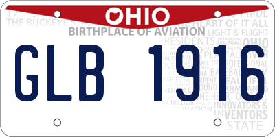 OH license plate GLB1916