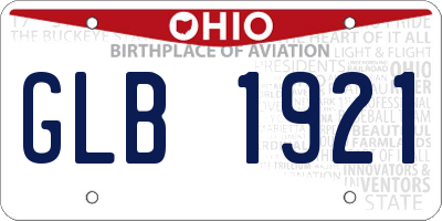 OH license plate GLB1921