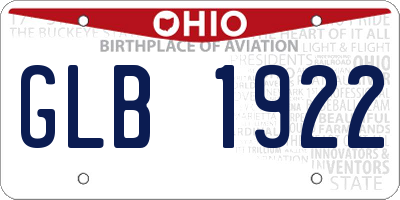 OH license plate GLB1922