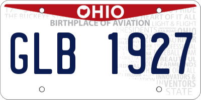 OH license plate GLB1927