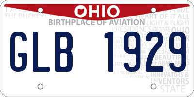 OH license plate GLB1929