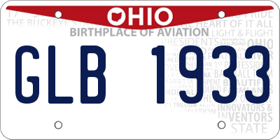 OH license plate GLB1933