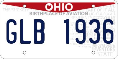 OH license plate GLB1936