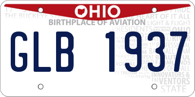 OH license plate GLB1937