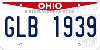 OH license plate GLB1939