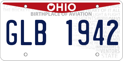 OH license plate GLB1942