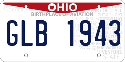 OH license plate GLB1943