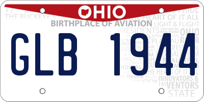 OH license plate GLB1944