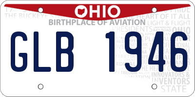 OH license plate GLB1946