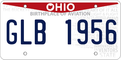 OH license plate GLB1956