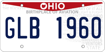 OH license plate GLB1960