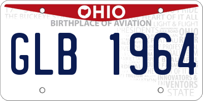 OH license plate GLB1964