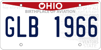 OH license plate GLB1966