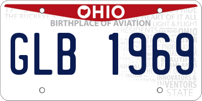 OH license plate GLB1969
