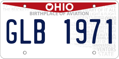 OH license plate GLB1971