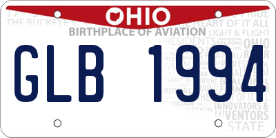 OH license plate GLB1994