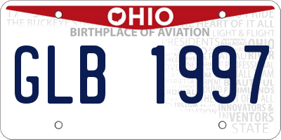 OH license plate GLB1997
