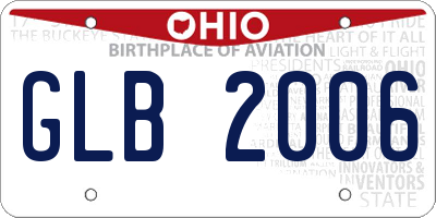 OH license plate GLB2006