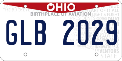 OH license plate GLB2029
