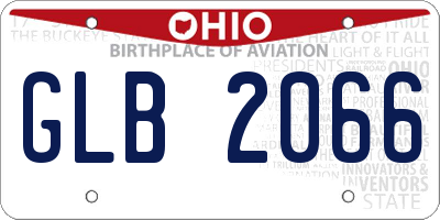 OH license plate GLB2066