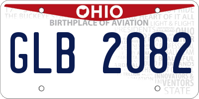 OH license plate GLB2082