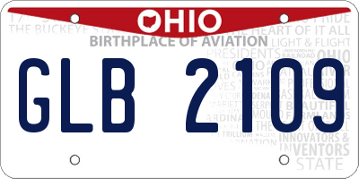 OH license plate GLB2109