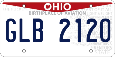 OH license plate GLB2120