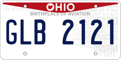 OH license plate GLB2121