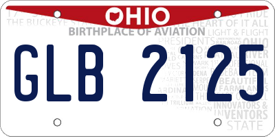 OH license plate GLB2125