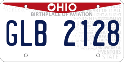 OH license plate GLB2128