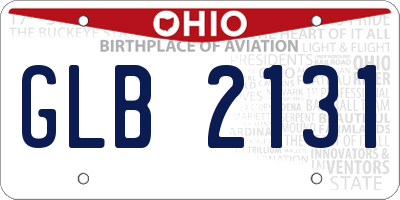 OH license plate GLB2131