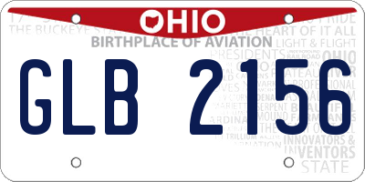 OH license plate GLB2156