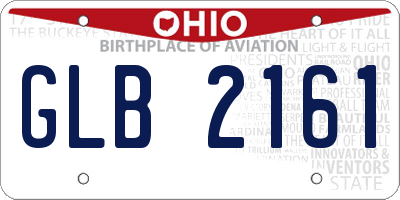 OH license plate GLB2161