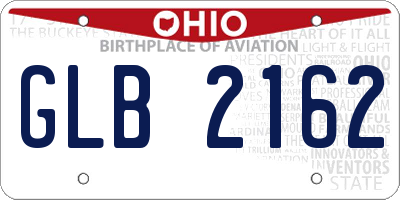 OH license plate GLB2162