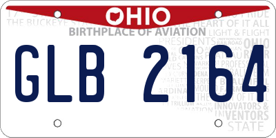 OH license plate GLB2164