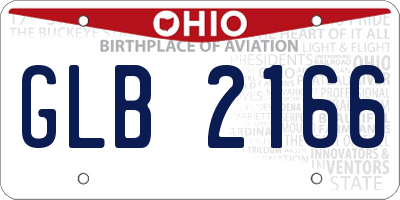 OH license plate GLB2166