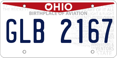 OH license plate GLB2167