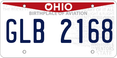 OH license plate GLB2168