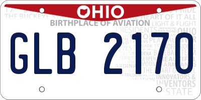 OH license plate GLB2170