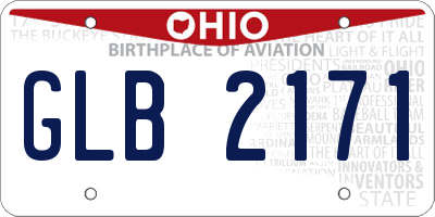 OH license plate GLB2171