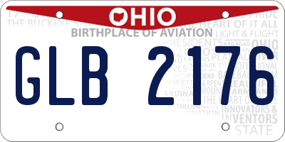 OH license plate GLB2176