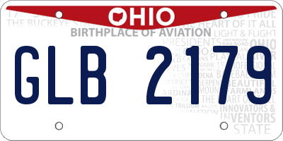 OH license plate GLB2179