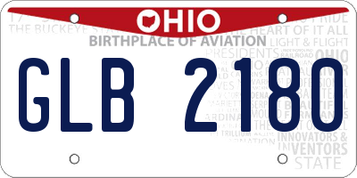 OH license plate GLB2180